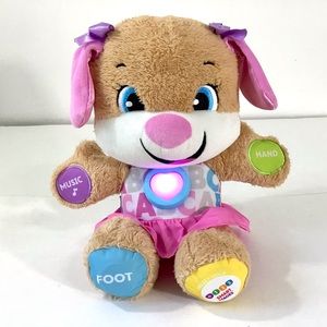 Fisher Price Sis Puppy Dog Plush 13” Laugh & Learn Smart Stages 75+ Songs Sounds
